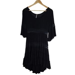 Free‎ People Tunic Dress Bell Sleeve Lace